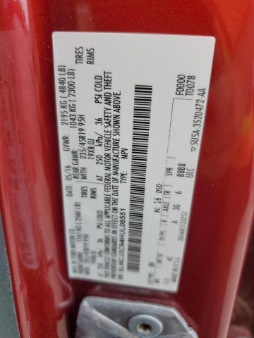 5LMCJ3C94HUL08551 - 2017 LINCOLN MKC RESERVE BURGUNDY photo 13