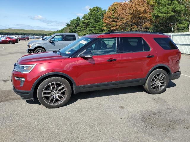 1FM5K8GT7JGA22936 - 2018 FORD EXPLORER SPORT MAROON photo 1