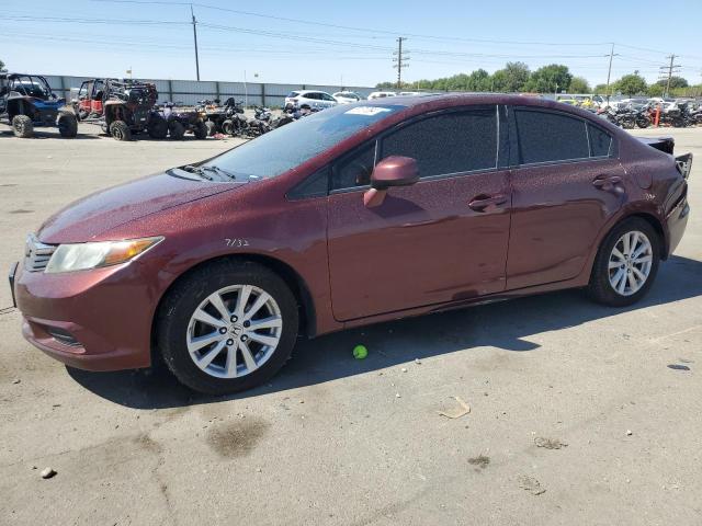 2HGFB2F93CH531605 - 2012 HONDA CIVIC EXL მუქწითელი ფოტო 1