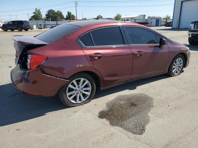 2HGFB2F93CH531605 - 2012 HONDA CIVIC EXL მუქწითელი ფოტო 3