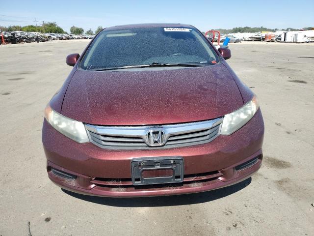 2HGFB2F93CH531605 - 2012 HONDA CIVIC EXL მუქწითელი ფოტო 5