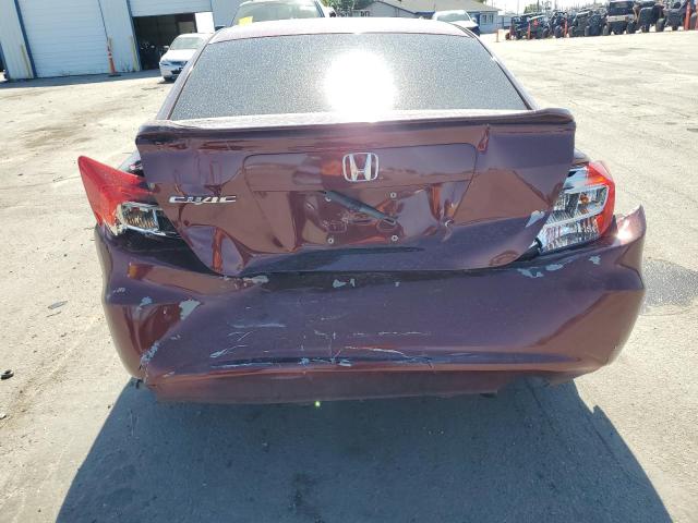 2HGFB2F93CH531605 - 2012 HONDA CIVIC EXL მუქწითელი ფოტო 6
