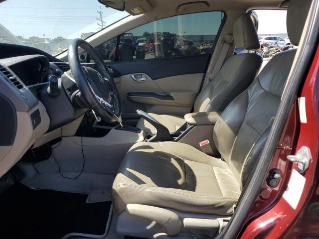 2HGFB2F93CH531605 - 2012 HONDA CIVIC EXL მუქწითელი ფოტო 7