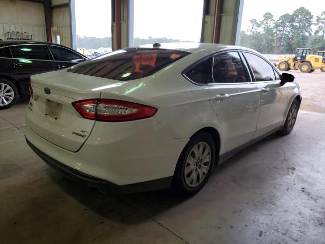 3FA6P0G72DR191540 - 2013 FORD FUSION S WHITE photo 3