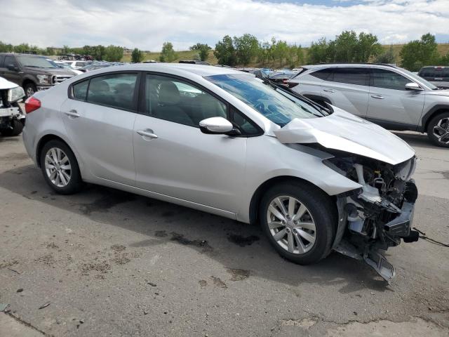 KNAFX4A65E5211086 - 2014 KIA FORTE LX SILVER photo 4