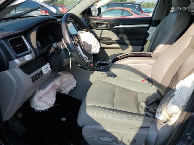 5TDJKRFHXES037156 - 2014 TOYOTA HIGHLANDER XLE BLUE photo 7