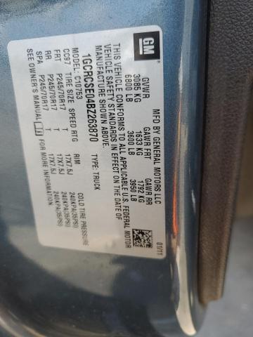 1GCRCSE04BZ263870 - 2011 CHEVROLET SILVERADO C1500 LT TEAL photo 12