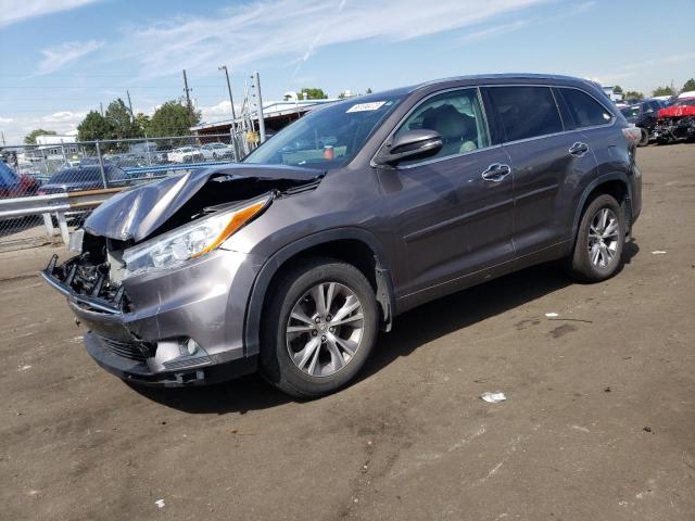 5TDJKRFH1FS207664 - 2015 TOYOTA HIGHLANDER XLE Boz foto 1