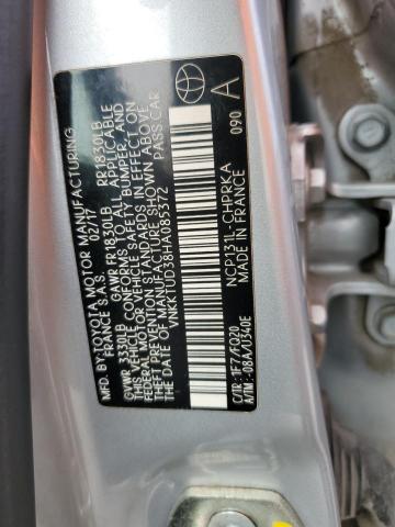 VNKKTUD38HA085372 - 2017 TOYOTA YARIS L SILVER photo 13