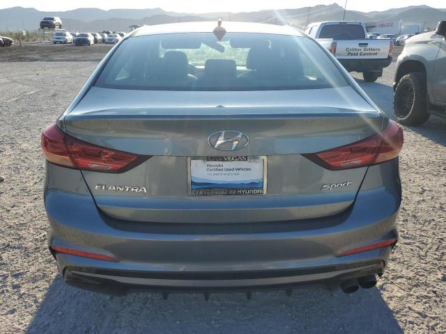 KMHD04LB2JU704325 - 2018 HYUNDAI ELANTRA SPORT GRAY photo 6