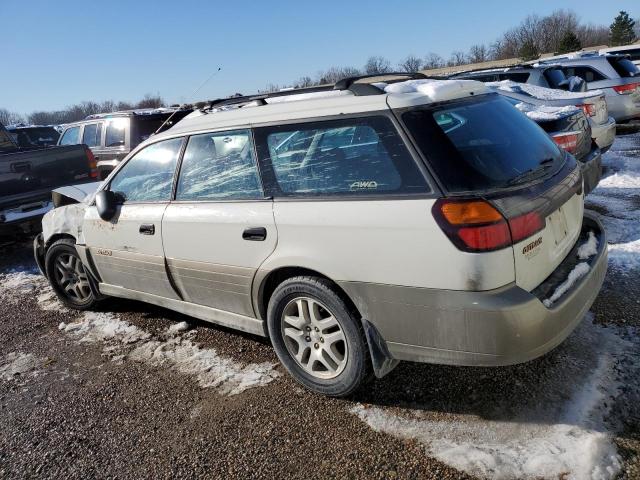 4S3BH6656Y7619745 - 2000 SUBARU LEGACY OUTBACK WHITE photo 2