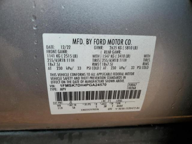 1FMSK7DH4PGA24570 - 2023 FORD EXPLORER XLT 银色 照片 13