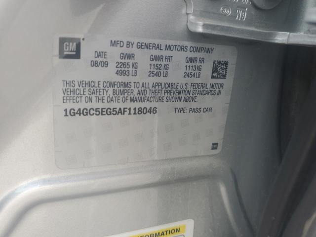 1G4GC5EG5AF118046 - 2010 BUICK LACROSSE CXL فضي صورة 12