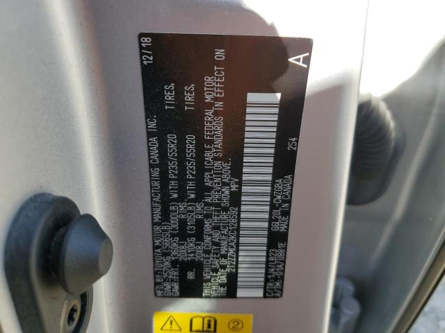 2T2ZZMCA2KC128592 - 2019 LEXUS RX 350 BASE SILVER photo 13