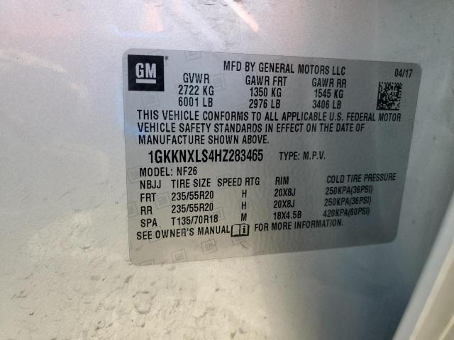 1GKKNXLS4HZ283465 - 2017 GMC ACADIA DENALI SILVER photo 13