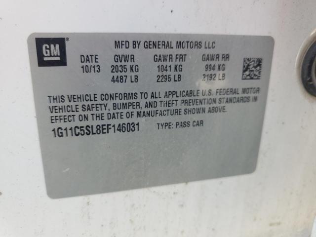 1G11C5SL8EF146031 - 2014 CHEVROLET MALIBU 1LT 白色 照片 13