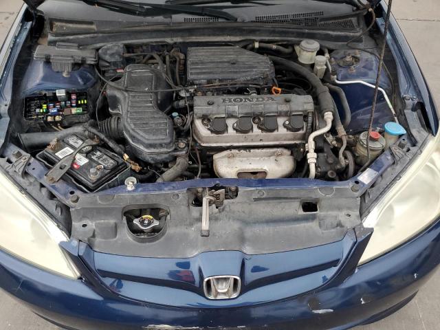 2HGES15565H614467 - 2005 HONDA CIVIC LX BLUE photo 11