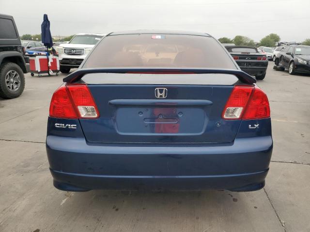 2HGES15565H614467 - 2005 HONDA CIVIC LX BLUE photo 6