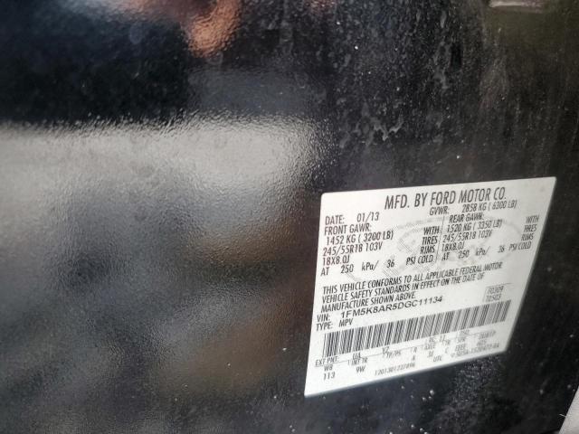 1FM5K8AR5DGC11134 - 2013 FORD EXPLORER POLICE INTERCEPTOR BLACK photo 13