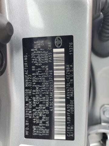 4T1C11AK2PU137746 - 2023 TOYOTA CAMRY LE SILVER photo 12