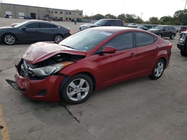 5NPDH4AE4DH294314 - 2013 HYUNDAI ELANTRA GLS RED photo 1