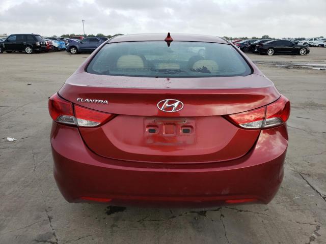 5NPDH4AE4DH294314 - 2013 HYUNDAI ELANTRA GLS RED photo 6