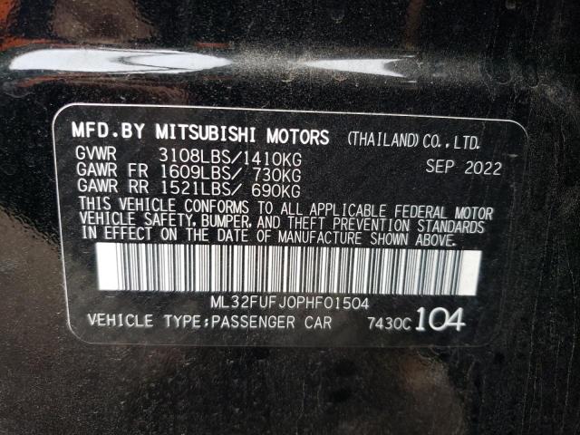 ML32FUFJ0PHF01504 - 2023 MITSUBISHI MIRAGE G4 ES BLACK photo 12