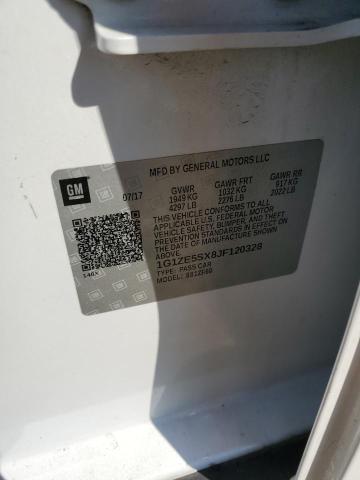 1G1ZE5SX8JF120328 - 2018 CHEVROLET MALIBU PREMIER WHITE photo 12