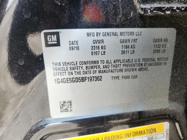 1G4GE5GD5BF197362 - 2011 BUICK LACROSSE CXS Темно-сірий фото 12