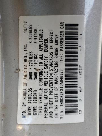 1HGCR2F34DA046058 - 2013 HONDA ACCORD LX BEIGE photo 13