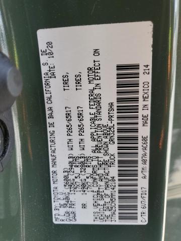 3TMAZ5CN5MM142104 - 2021 TOYOTA TACOMA DOUBLE CAB GREEN photo 12