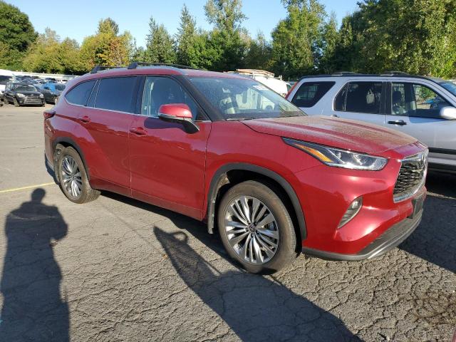 5TDFZRBH4NS202707 - 2022 TOYOTA HIGHLANDER PLATINUM RED photo 4