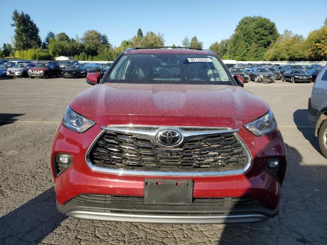 5TDFZRBH4NS202707 - 2022 TOYOTA HIGHLANDER PLATINUM RED photo 5