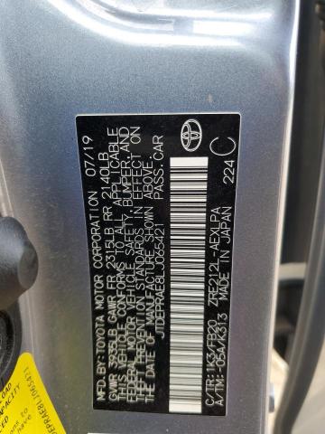 JTDEPRAE8LJ065421 - 2020 TOYOTA COROLLA LE BLUE photo 12