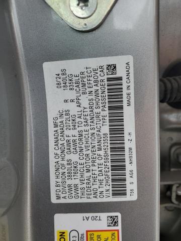 2HGFE2F59SH523558 - 2025 HONDA CIVIC SPORT 灰色 照片 12