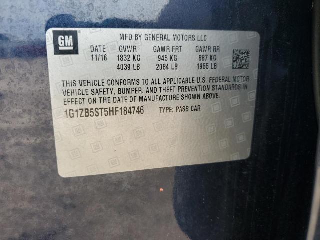 1G1ZB5ST5HF184746 - 2017 CHEVROLET MALIBU LS BLUE photo 12