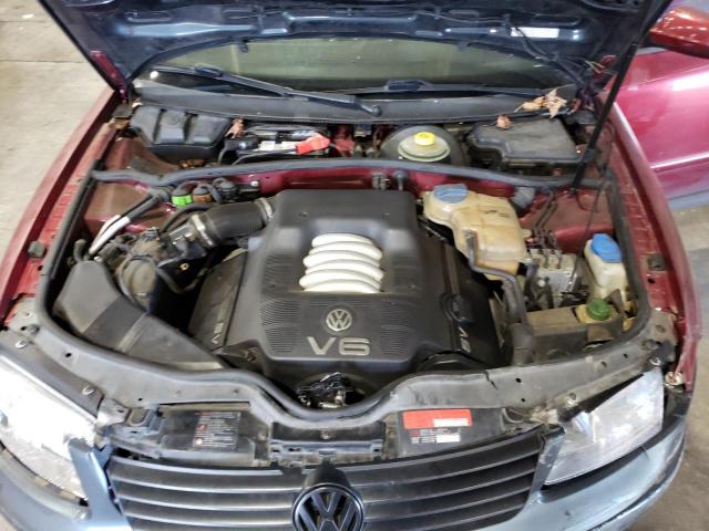WVWPD63B9XE379578 - 1999 VOLKSWAGEN PASSAT GLX Tünd qırmızı foto 11