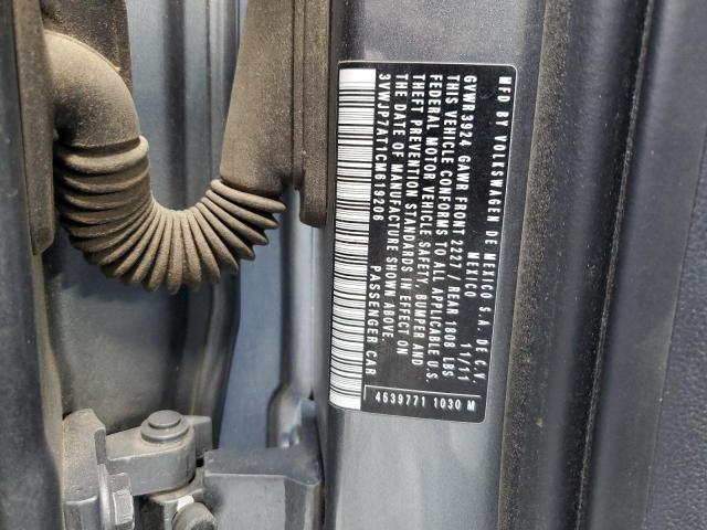 3VWJP7AT1CM619206 - 2012 VOLKSWAGEN BEETLE Մոխրագույն լուսանկար 12