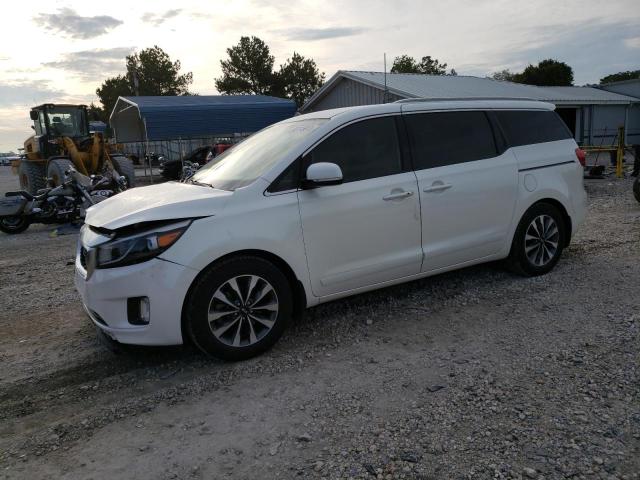 KNDMC5C1XF6076924 - 2015 KIA SEDONA EX WHITE photo 1