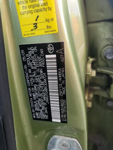 JTKKU10489J048724 - 2009 TOYOTA SCION XD GREEN photo 13