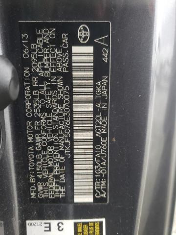 JTKJF5C76E3070075 - 2014 TOYOTA SCION TC 灰色 照片 12