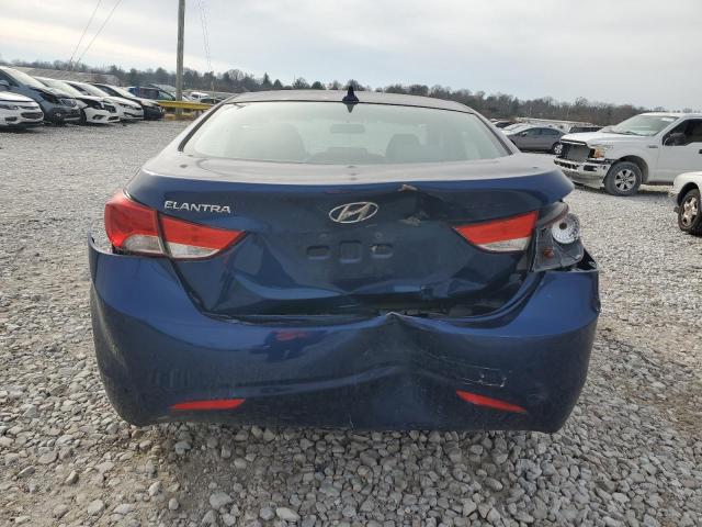 KMHDH4AE1DU757687 - 2013 HYUNDAI ELANTRA GLS BLUE photo 6