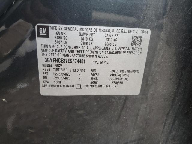 3GYFNCE37ES674401 - 2014 CADILLAC SRX PERFORMANCE COLLECTION Graphite photo 12