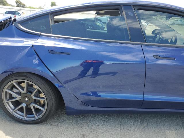 5YJ3E1EA2NF307281 - 2022 TESLA MODEL 3 Azul foto 10