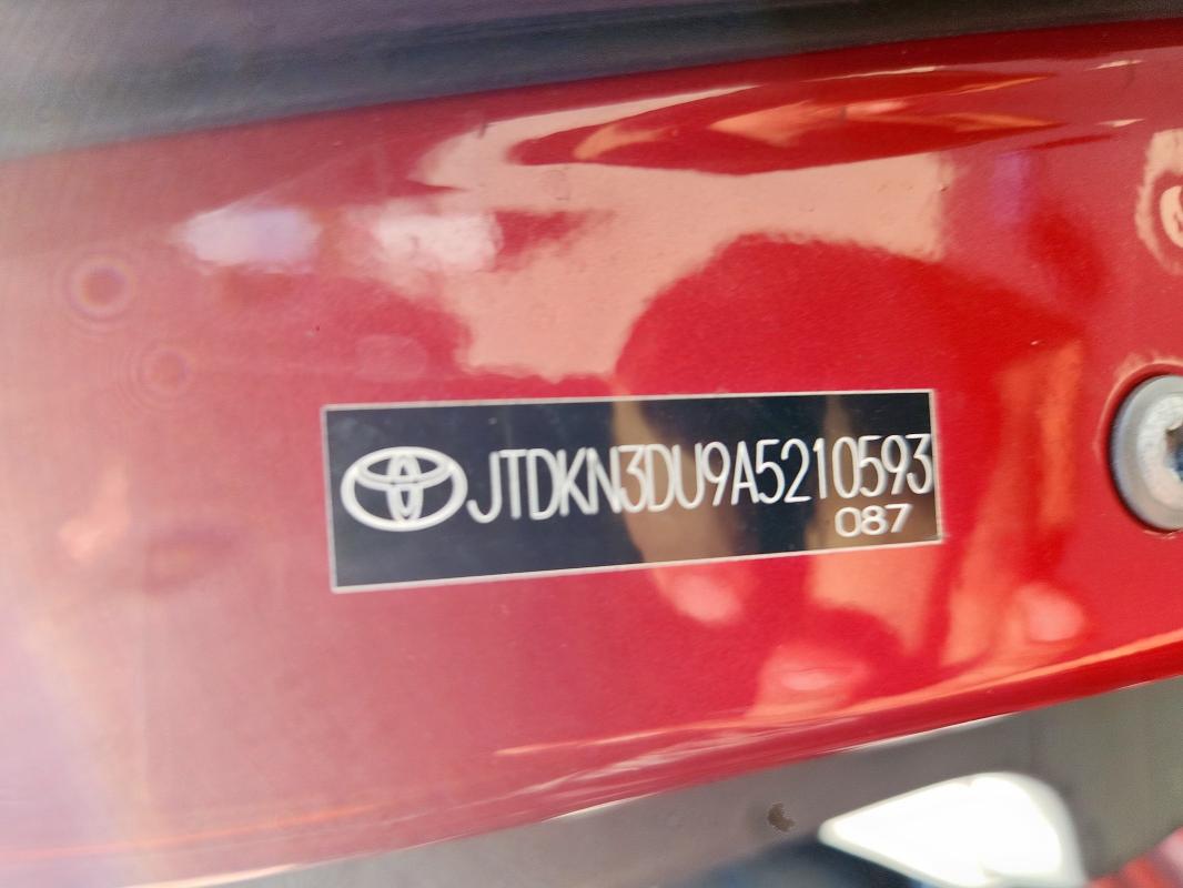 JTDKN3DU9A5210593 - 2010 TOYOTA PRIUS RED photo 12