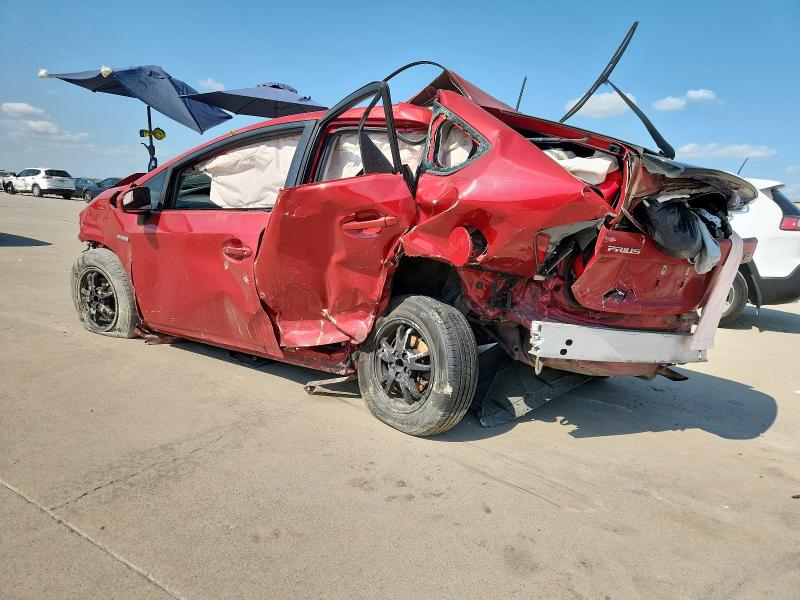 JTDKN3DU9A5210593 - 2010 TOYOTA PRIUS RED photo 2