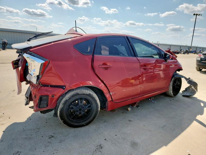 JTDKN3DU9A5210593 - 2010 TOYOTA PRIUS RED photo 3