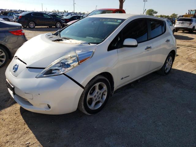 1N4AZ0CP7EC340762 - 2014 NISSAN LEAF S WHITE photo 1