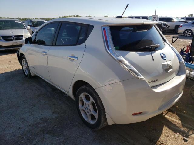 1N4AZ0CP7EC340762 - 2014 NISSAN LEAF S WHITE photo 2