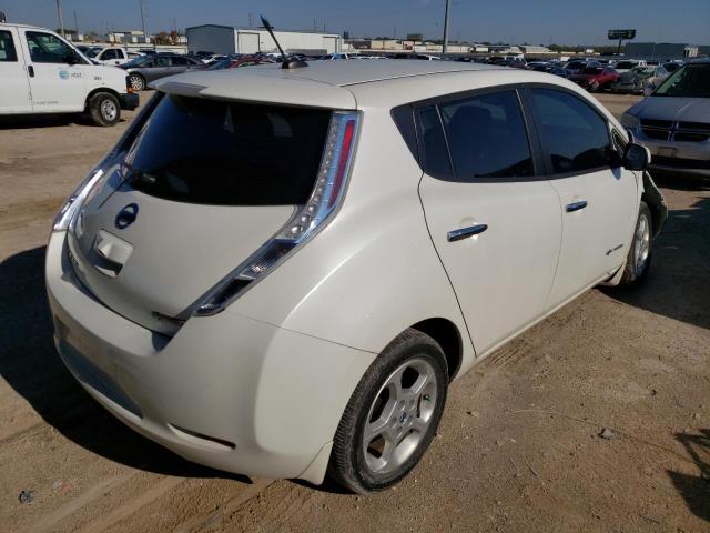 1N4AZ0CP7EC340762 - 2014 NISSAN LEAF S WHITE photo 3